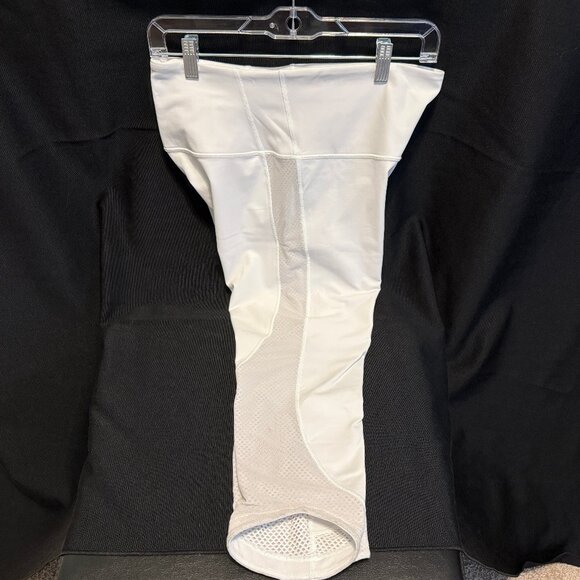 LULULEMON Women's Large White Ready Set Go Crop Mesh Panels - Picture 8 of 11